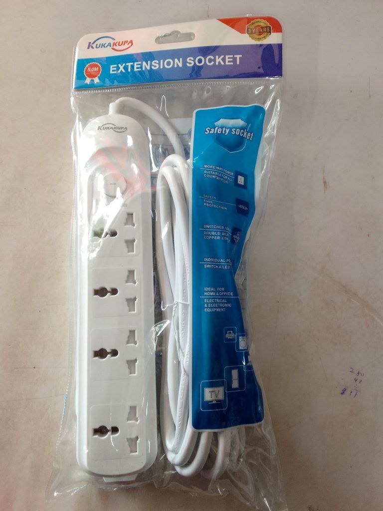 Kuka Kupa 4 Way Multi socket Extension Board 5meter Cable - Cape Coast Mall